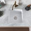 Évier de cuisine carré en argile réfractaire l 18 po x l 18 po avec crépine et grille d'évier