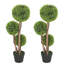 90 cm H Faux Boxwood Tree Plant in Cement Freestanding  Planter