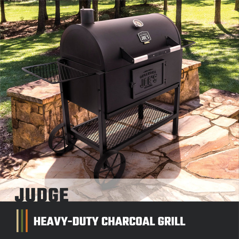 Judge Charcoal Charcoal Smoker and Grill with 540 sq. in. Cooking Area in Black