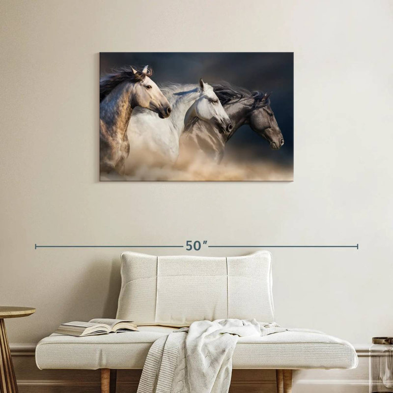 Magnificent Horses Canvas Print, 24" H x 36" W x 1.25" D