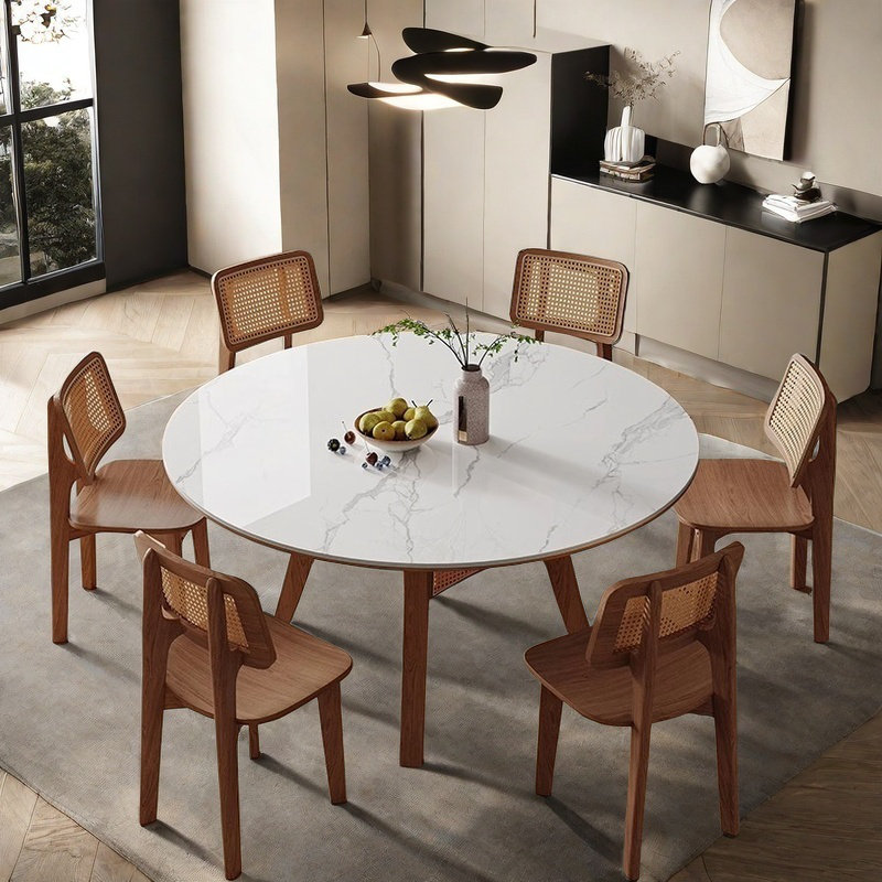 Table d'appoint simple et petit appartement, H 29,5 po x L 47,2 po x l 47,2 po