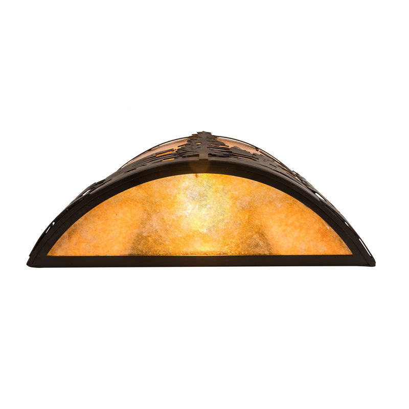 Fly Fishing Creek 2-Light Flush Mount, Amber, 2
