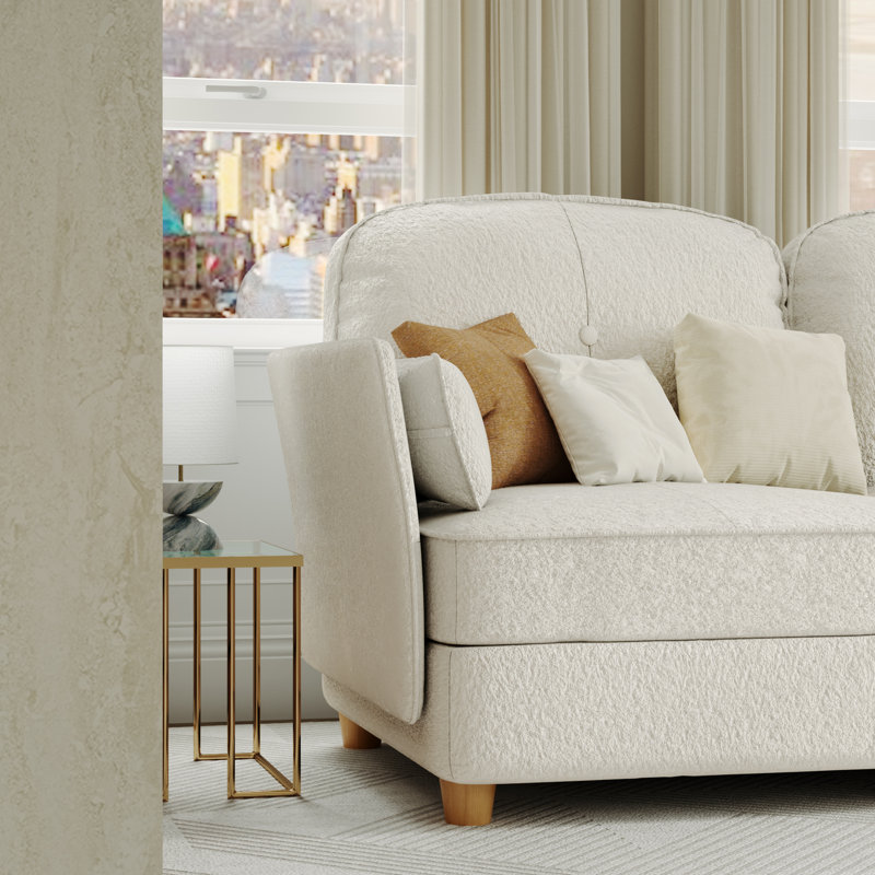 L Shaped Sectional Teddy Velvet Couch With Storage,Corner Modular Sofa Oversized Sofa, 35.75" H x 113.5" W x 113.5" D