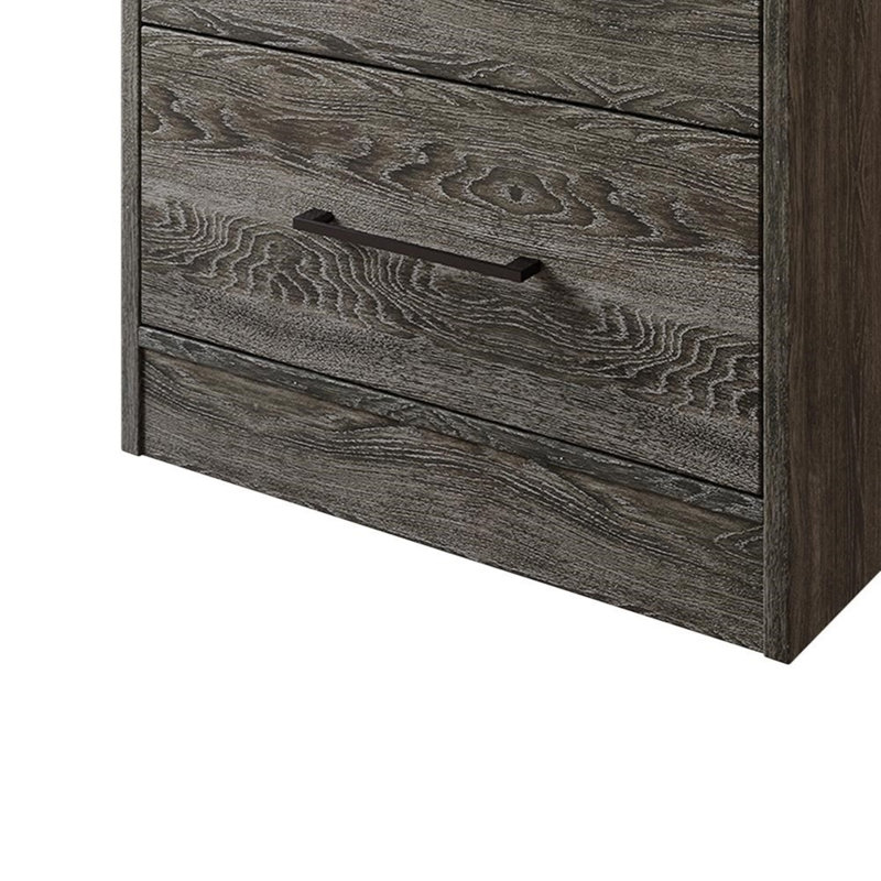 Commode 4 tiroirs , Gris foncé