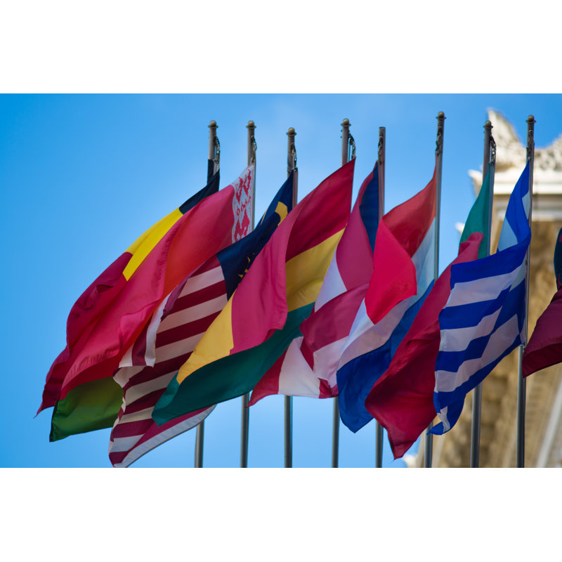 «Monzerrath International Flags on Canvas» par Piccaya, photographie, H 20 po x l 30 po x P 1,25 po