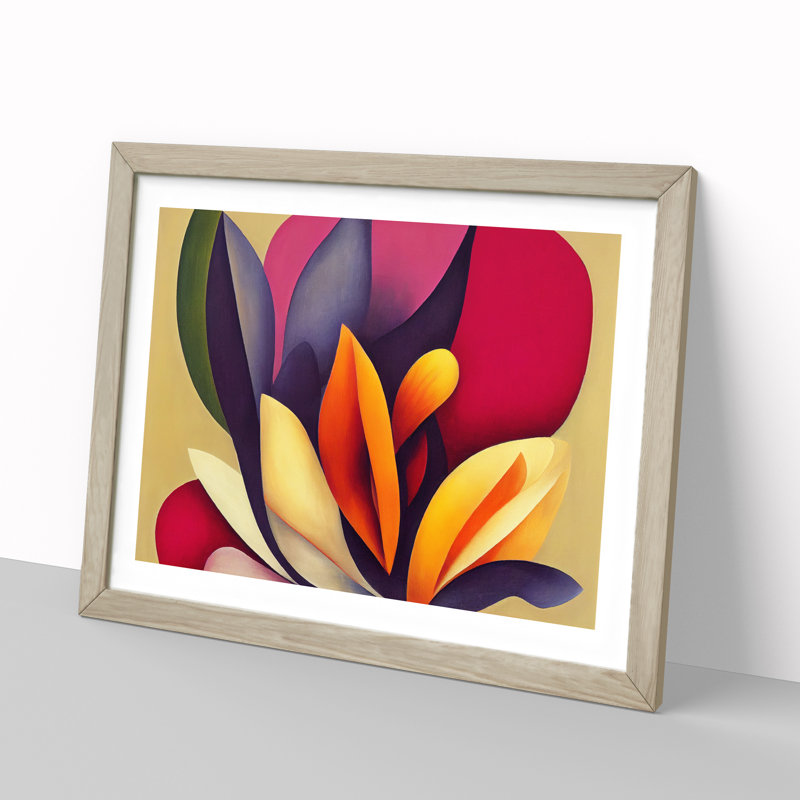Flowers - Framed Print, 25cm H x 34cm W, Oak Framed