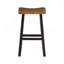 Ensemble de 2 tabourets de bar de style transitionnel, meubles en bois d'hévéa massif-888423752