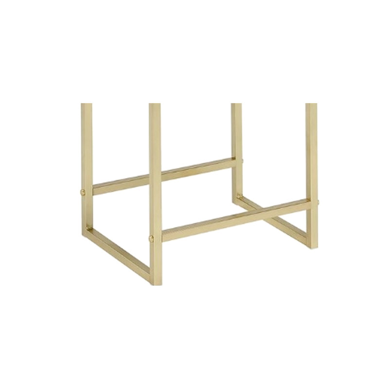Élégante table de chevet blanche et laiton pour la chambre à coucher - capacité de poids maximale de 40 lb, table d'appoint Classy Home
