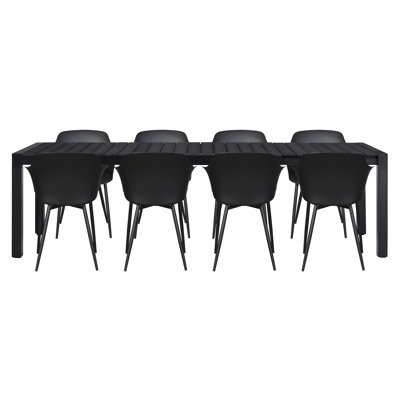 Ragnar Rectangular 9 - Piece 8 - Person 275Cm L Outdoor Table Set