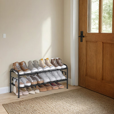 2-Tier 8-12 Pairs Shoe Rack