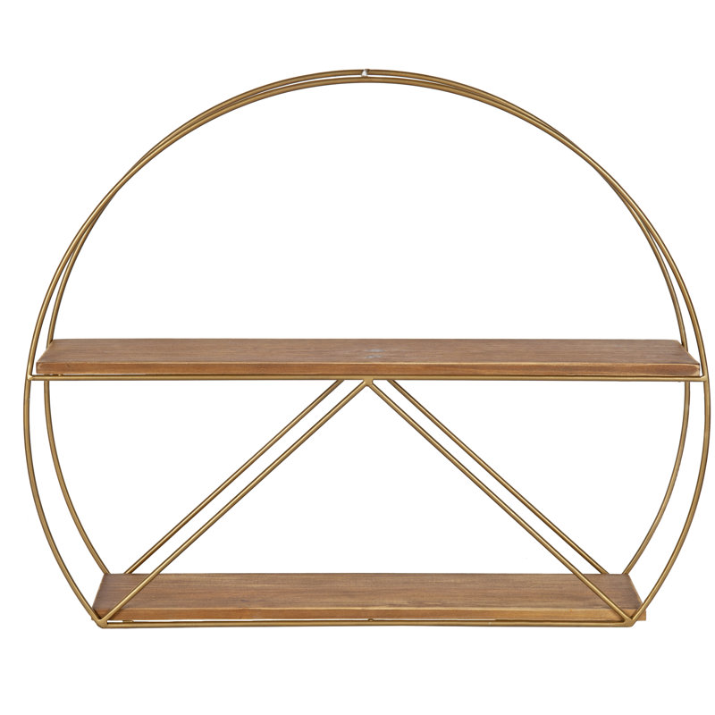 Tablette décorative en métal 2 pièces Avenell, Brun