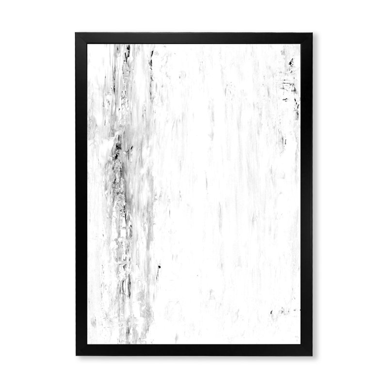 Art abstrait noir et blanc - reproduction d'art sur toile, Cadre photo noir, H 20 po x l 12 po x P 1 po