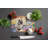 Decorating Easter Keeshond Glass Cutting Board