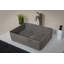Lavabo de salle de bain vasque rectangulaire en granit gris 14,75 po Eden Bath