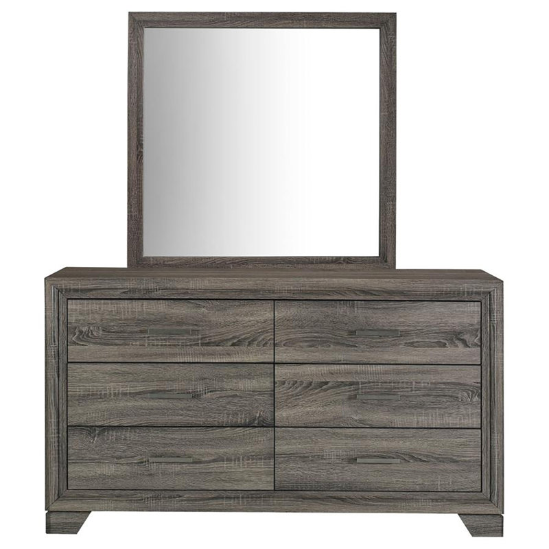 Commode 6 tiroirs avec miroir Nouva