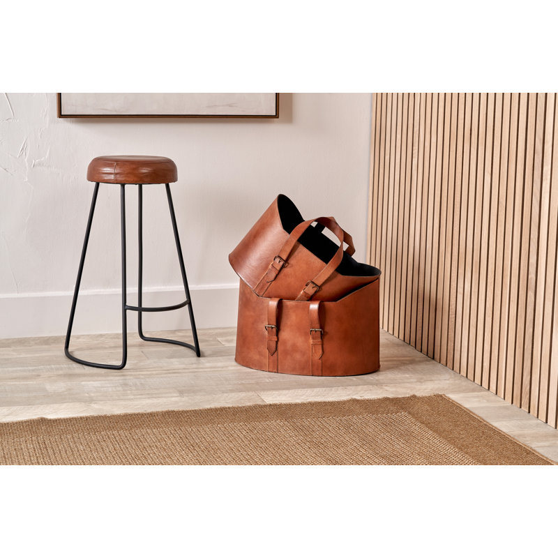 2 Piece Basket Storage Set, Brown
