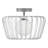 13"W Mateo Silver Caged Globe Shade Ceiling Light 