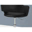 Chaise de bureau ergonomique avec hauteur de siège réglable et pivotante, noire, base en métal pour décoration moderne, siège, aspect similicuir, utilisation pour ordinateur