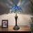 Gleb Tiffany Table Lamp Stained Glass Dragonfly LED Bulbs Included 12'W*12"D*22"H-29639944