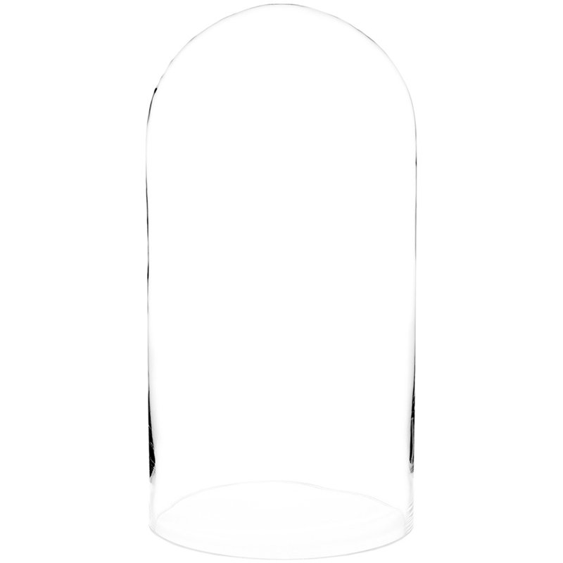 Vucciria Glass Display Dome Cloche, 20" H x 9.75" W x 9.75" D, No Base