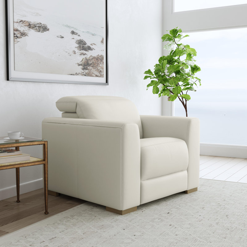 Celeste Power Recliner With Adjustable Power Headrest, Cream