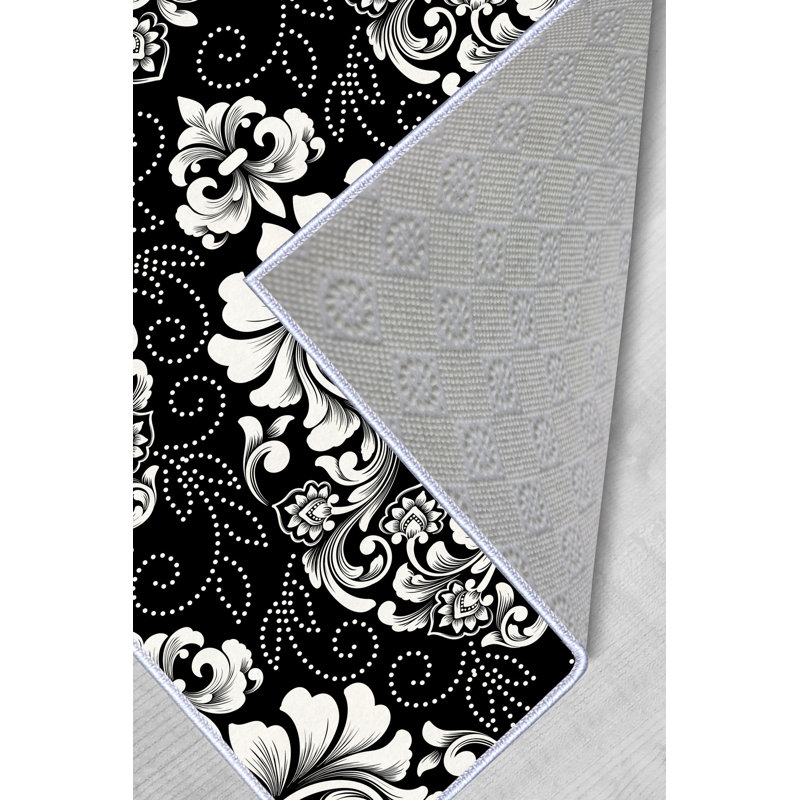 Elegant Machine Washable Area Rug, 100% Polyester, 70.9 x 110.2 inches | Non-Slip PVC Dot Underside, 0.3 in Pile Height | 3D Digital Print Design, Durable & Easy Care for Living Room, Bedroom, & Dining Spaces