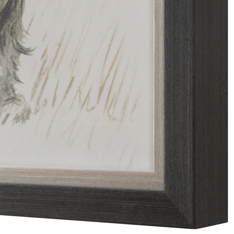 «Red Barrel Studio Loyal Companion», reproduction encadrée pour chien, S / 9