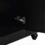 Meuble-lavabo contemporain noir - 36 po x 18 po x 34 po, 4 tiroirs et 1 porte d'armoire, rangement polyvalent, lavabo intégré en résine, tablettes réglables, cadre en bois massif avec panneau de fibres à densité moyenne