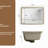 Undermount Bathroom Sink 16 Inch Rectangle, Low Absorption, Withstand Acid And Alkali, 18.9 In Package Depth American Style Wash Basin Sink, White Porcelain Undermount, Temperature - Stable, 11.72 Lb