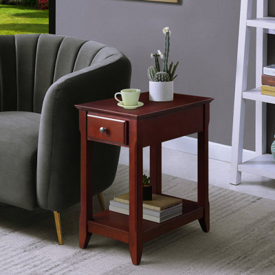 Table d'appoint avec tablette et tiroir - Idéal pour les appartements