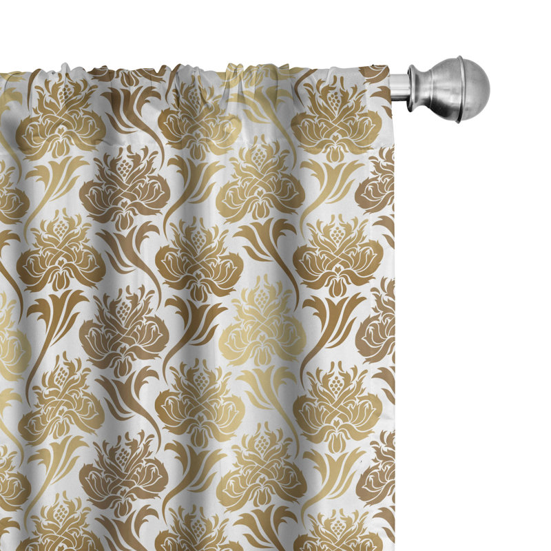 Floral Semi-Sheer Rod Pocket Sliding Panel, 28" x 63"