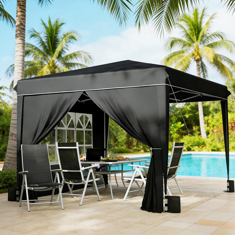 Abri escamotable 10X10, Black