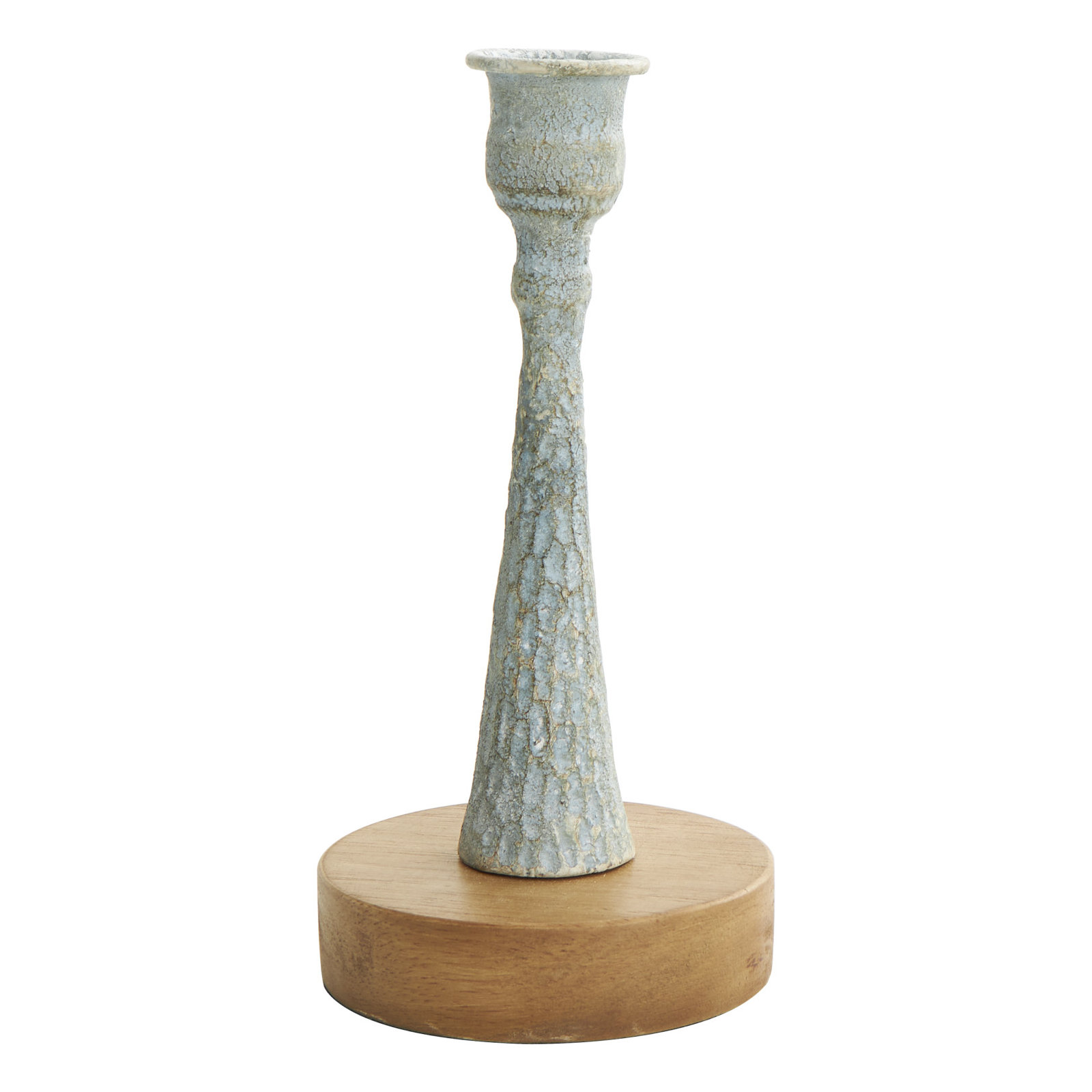Alia Aluminum Tabletop Pillar, Light Blue/Brown