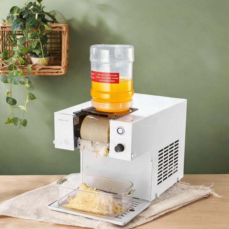 Machine à glaçons en blanc et acier inoxydable, production quotidienne de 132 lb, autoportante