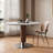 White&Walnut Round Sintered Stone Dining table-1274813971
