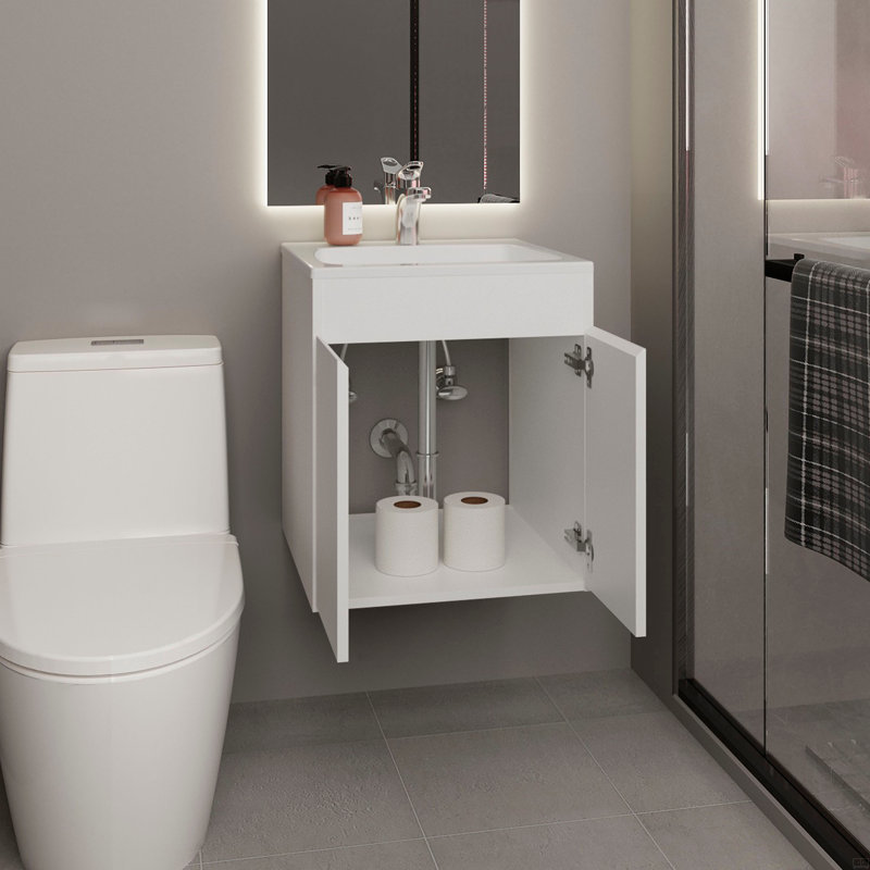Bathroom Vanity 20.8" H, 2 Doors, White