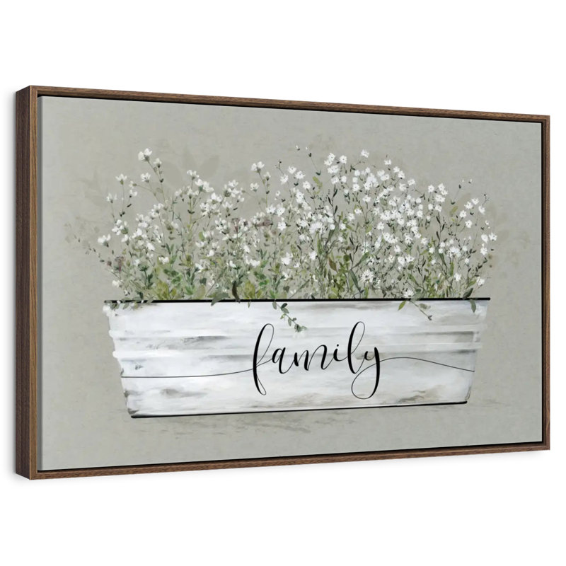 Plaque murale Bouquet Of Grace, 13 po x 9 po, Cadre flottant noyer