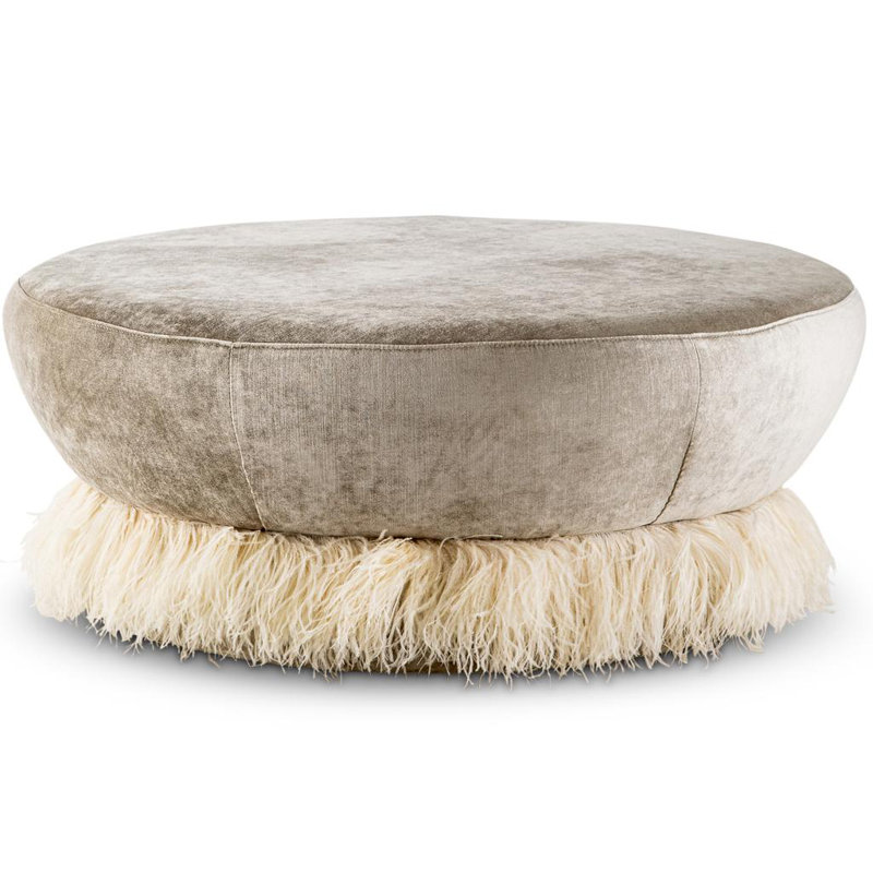 40" Dia Fluff Ottoman