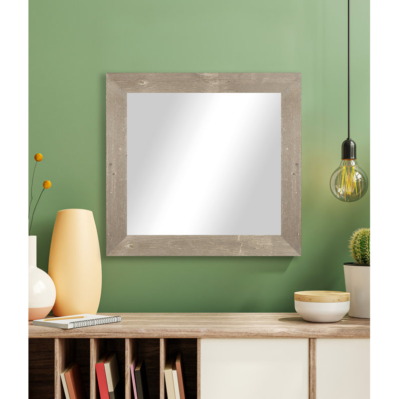 Miroir décoratif, 33 po x 42 po, Brun récolte