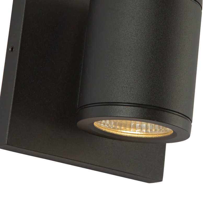 Nordic LED Flush Mounted Sconce, 4.63" H x 4.63" W x 3.38" D, Black, 5 W