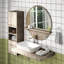 kleankin 45cm Wall Mounted Bathroom Mirror with Shelf Natural Wood Effect-883121679
