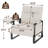 High-Strength Galvanized Frame Upholstered Accent Chair With Side Tray Table And Side Pocket-1837317413