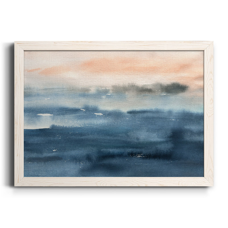 Lake Sunrise - Peinture sur toile encadrée, H 20 po x l 17 po x P 1,5 po, Blanc