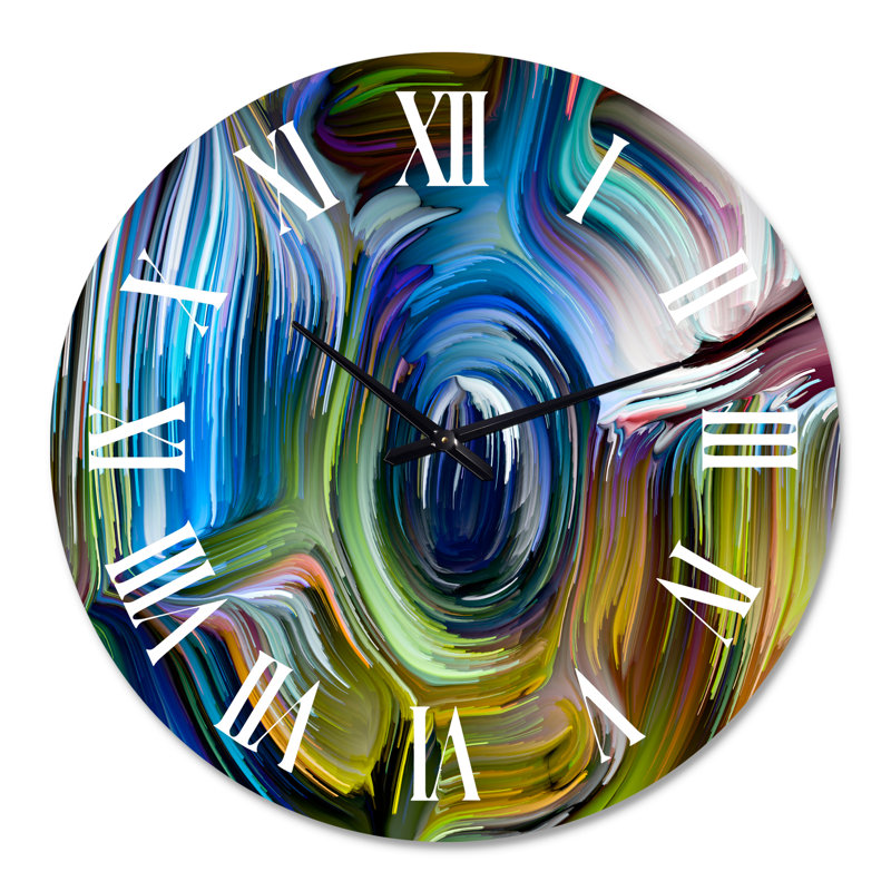 Color Fusion - horloge murale moderne, Surdimensionné