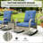 Balcony Furniture Set,3 Piece Wicker Patio Furniture Set-185582406