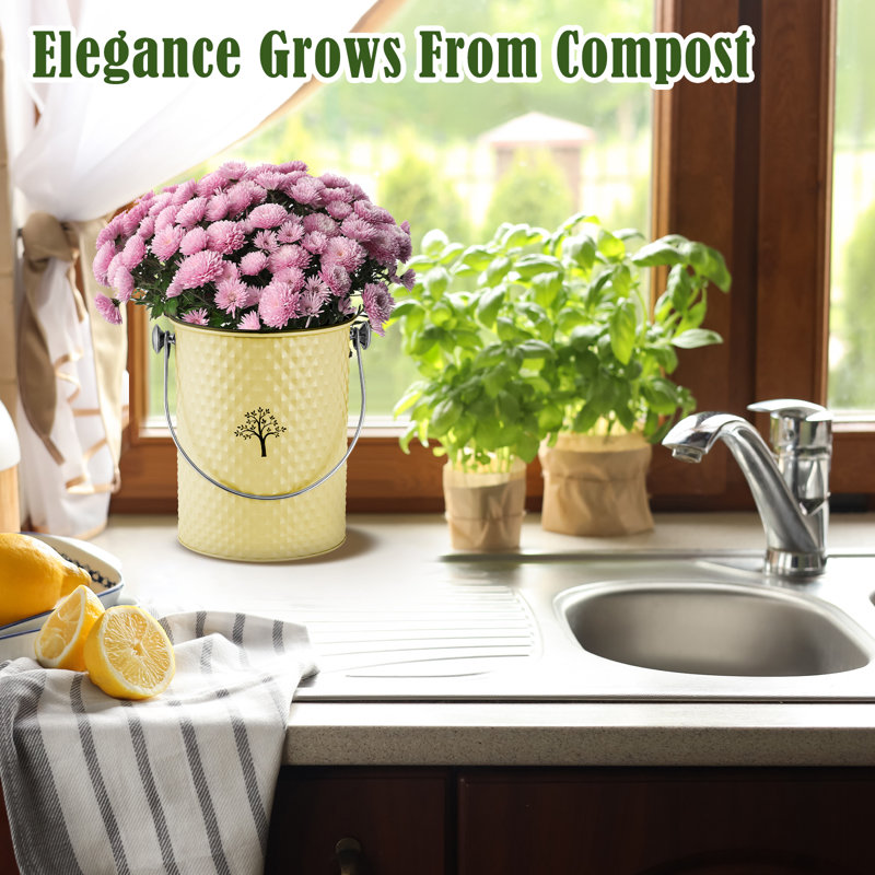 Countertop Compost Bin Kitchen,odourless Indoor Compost Bin With Lid And Compost Bags,compost Bucket Composter Container For Food Waste