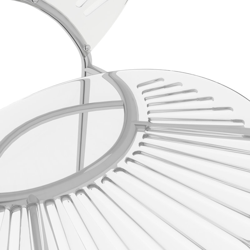 Kayahna 17.52'' H Metal Stacking Side Chair, Clear, 4
