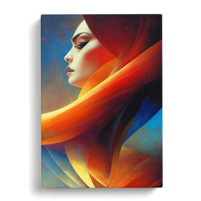 Woman In Flames - Wrapped Canvas Painting