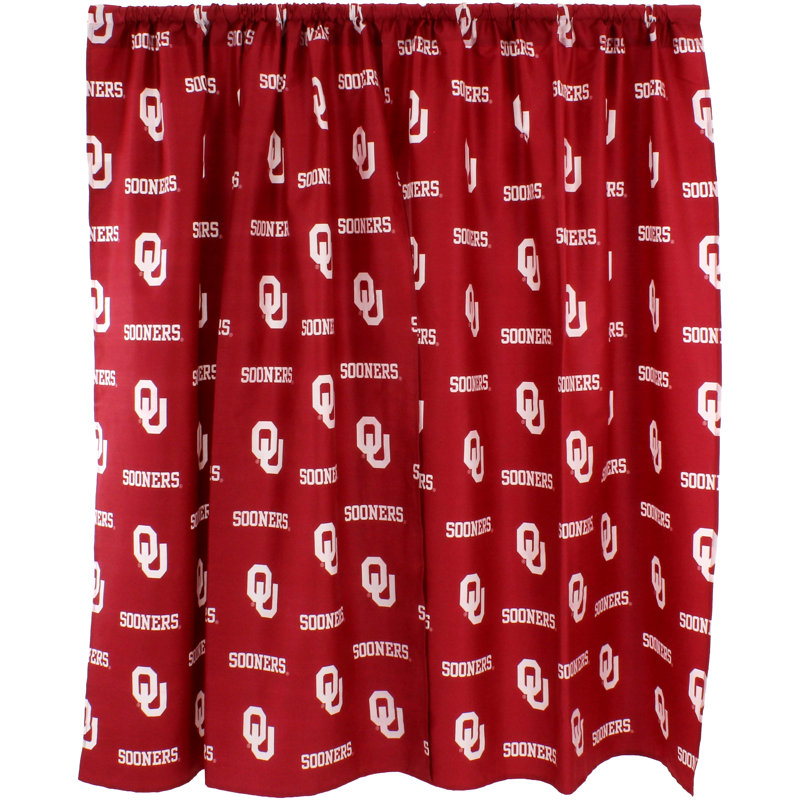 NCAA Semi Sheer Curtain Pair, 42" W x 84" L