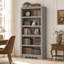 Bibliothèque en bois à 5 niveaux de 70,9 pouces de hauteur, étagères de rangement autoportantes pour bureau/chambre/salon-362268546